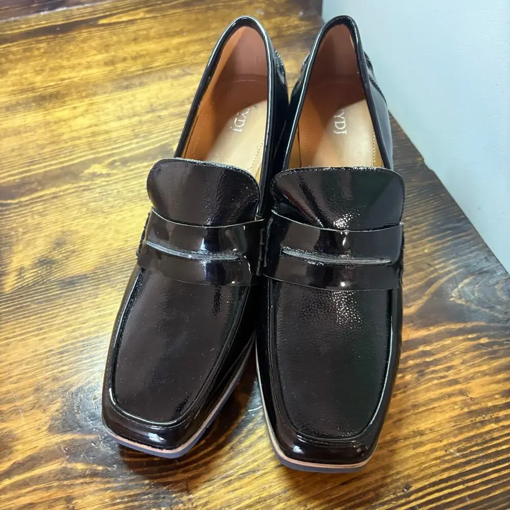 NYDJ Black Heeled‎ Loafers Size 10